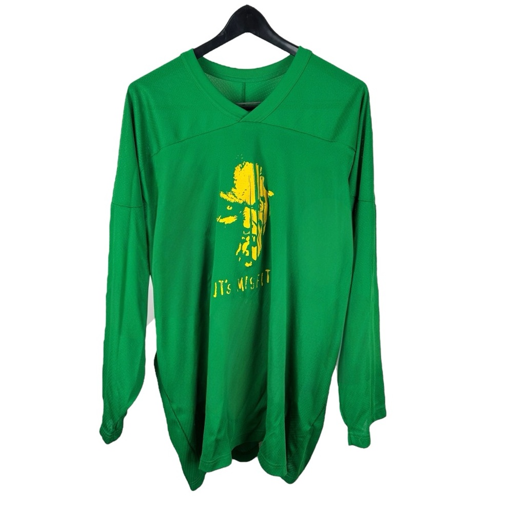 Vintage 90s CCM It’s Misfitz Green Long Sleeve Hockey Jersey Size 2XL